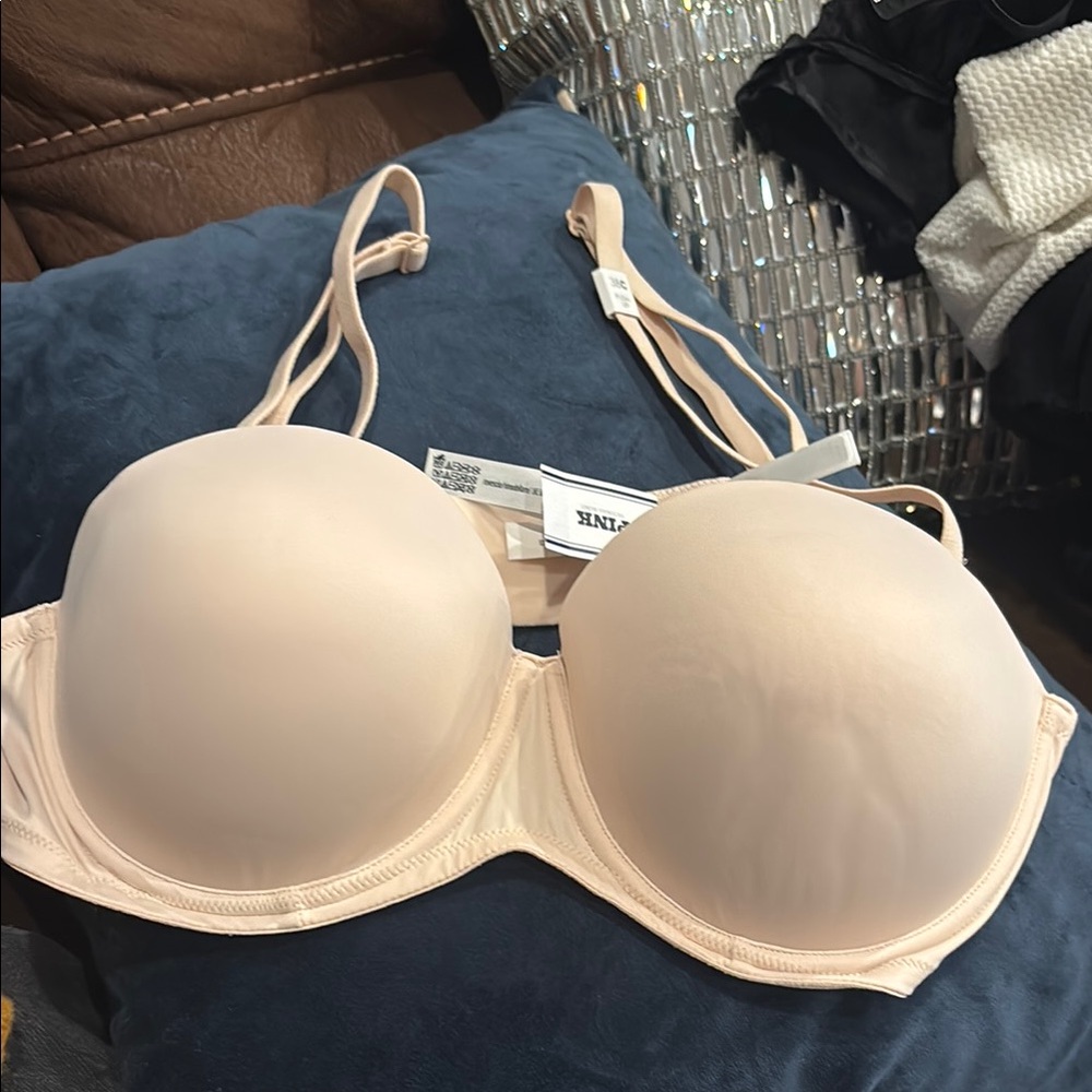 PINK Victoria's Secret Cream T-Shirt Bra with Underwire Support